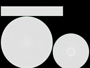 Pancakes on Frying Pan 3D Model