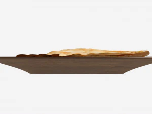 Pancakes Triangular Shape on Plate 3D Model