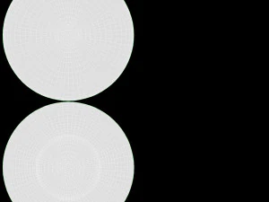 Pancakes Triangular Shape on Plate 3D Model