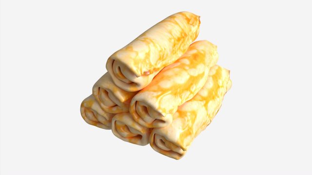 Pancakes with Filling Model 3D .c4d .max .obj .3ds .fbx .stl .blend