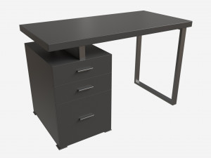 Reversible Set Up Office Desk 3D Model