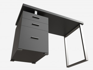 Reversible Set Up Office Desk 3Dモデル