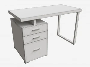 Reversible Set Up Office Desk 3D Model