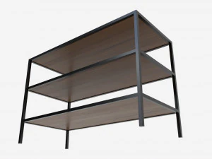 Shoe rack Seaford 02 3D Model