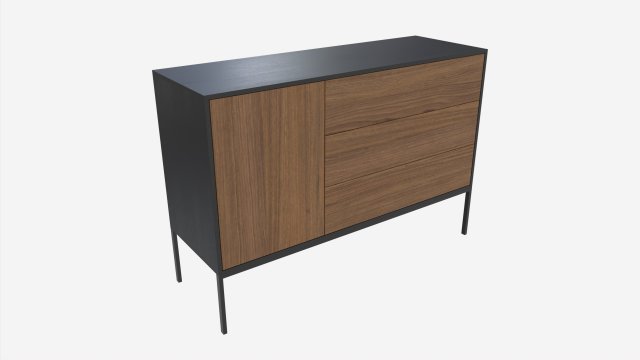 Sideboard Seaford 02 Model 3D .c4d .max .obj .3ds .fbx .stl .blend 