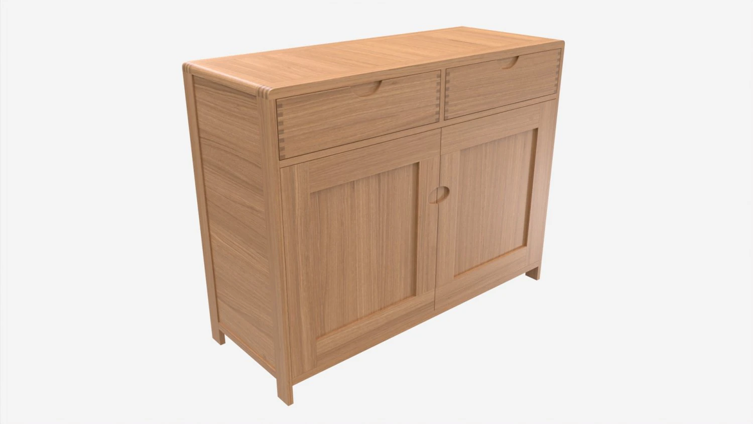 Small Sideboard Ercol Bosco 3D Model .c4d .max .obj .3ds .fbx .stl .blend