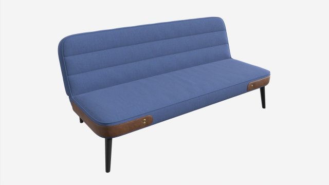 Sofa bed Simple Model 3D .c4d .max .obj .3ds .fbx .stl .blend 