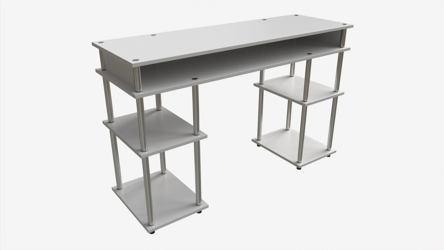 Student Shelves Desk 3D Model .c4d .max .obj .3ds .fbx .stl .blend