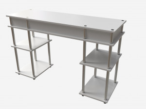 Student Shelves Desk Modello 3D