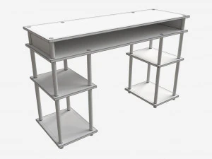Student Shelves Desk 3D Model