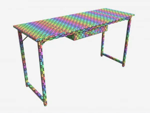 Study Writing Table for Home Office 3D Model