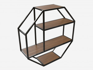 Wall shelf Seaford octagonal 3D Model