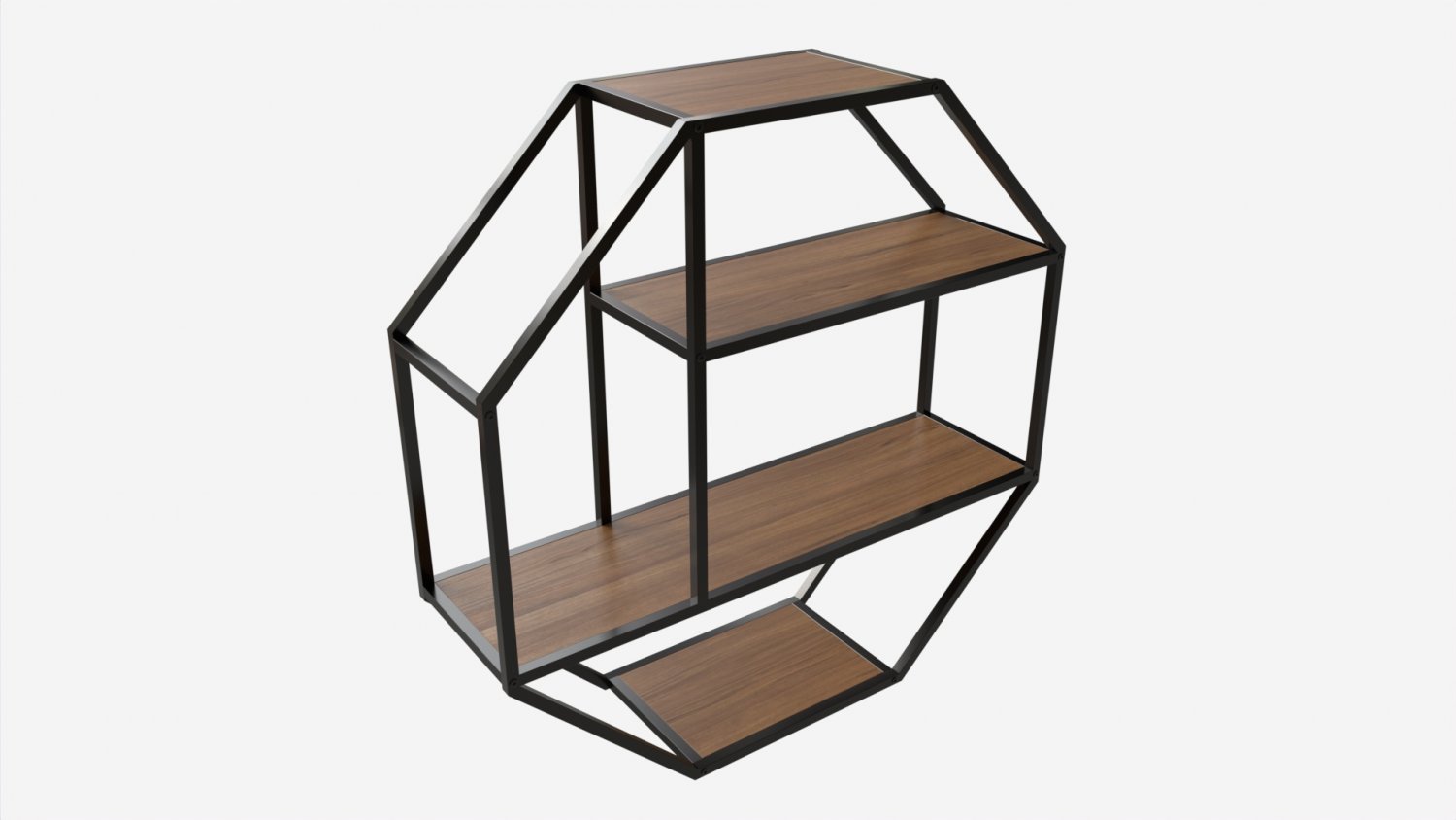 Octagon top shelving unit