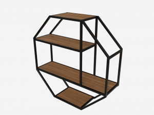 Wall shelf Seaford octagonal Modèle 3D