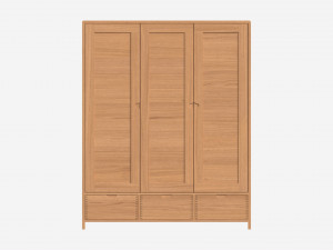 Wardrobe 3 Door Ercol Bosco Modelo 3D