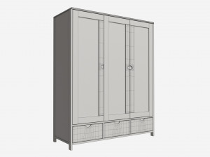 Wardrobe 3 Door Ercol Bosco Modelo 3D