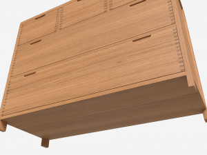 Wide Chest 5 Drawer Ercol Bosco 3D Model