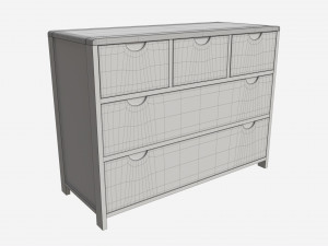 Wide Chest 5 Drawer Ercol Bosco 3D Model