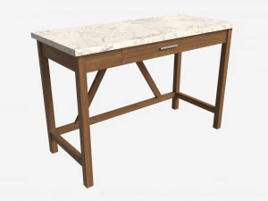 Escritorio de madera para computadora Modelo 3D