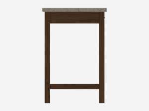 Wood Computer Writing Desk 3D Model