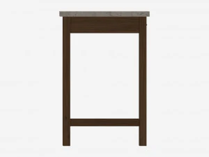 Wood Computer Writing Desk 3D Model