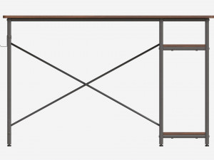 Writing Computer Desk with 2 Shelves 3D Модель