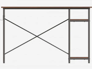 Writing Computer Desk with 2 Shelves 3D Model