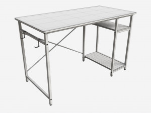 Writing Computer Desk with 2 Shelves 3D Модель