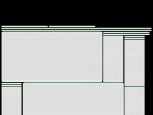 Writing Computer Desk with 2 Shelves 3D Model