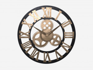 Decorative Gear Wall Clock 3D Model