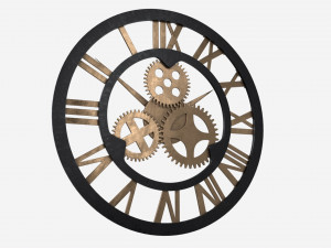 Decorative Gear Wall Clock 3D 模型