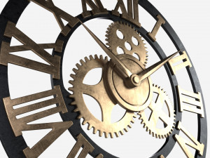 Decorative Gear Wall Clock 3D 模型