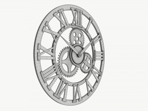 Decorative Gear Wall Clock 3D 模型