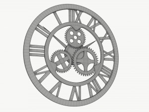 Decorative Gear Wall Clock 3D 模型