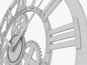 Decorative Gear Wall Clock 3D 模型