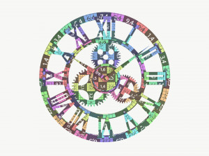 Decorative Gear Wall Clock 3D 模型