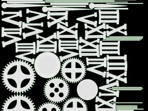 Decorative Gear Wall Clock 3D 模型