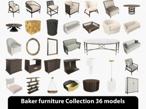 Baker Furniture Collection 2023 Model 3D
