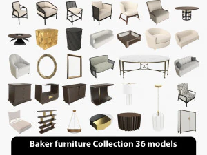 Baker Furniture Collection 2023 3D Model