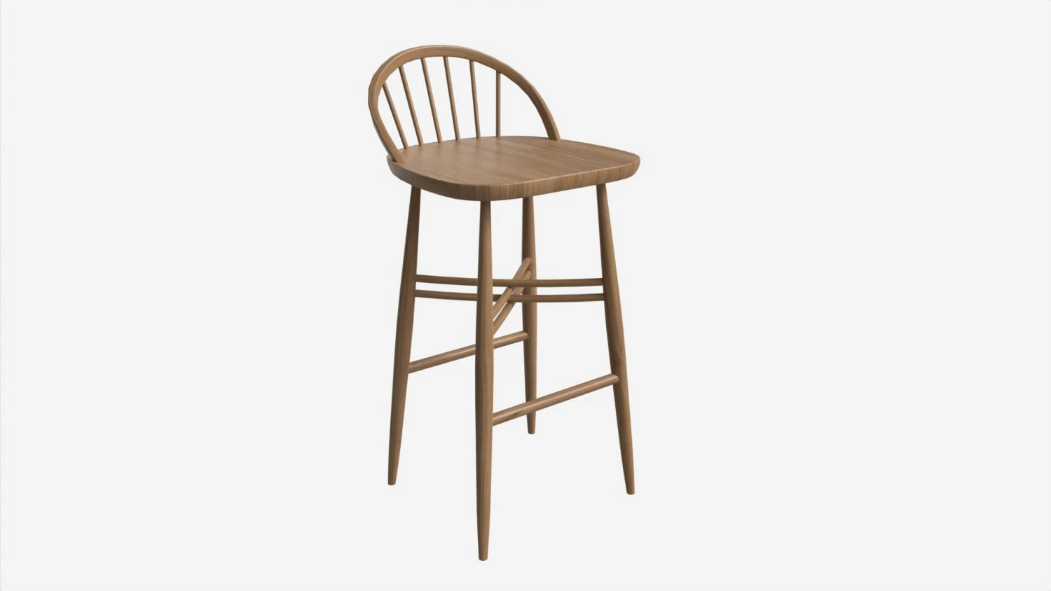 Bar Stool Ercol Shalstone John Lewis 3D Model .c4d .max .obj .3ds .fbx .stl .blend 