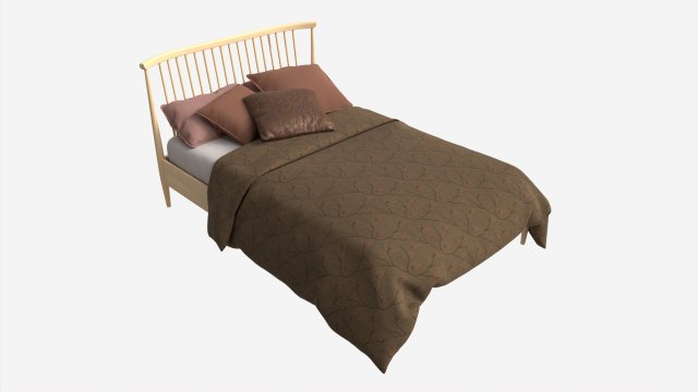 Bed Double Ercol Salina 3D 模型 .c4d .max .obj .3ds .fbx .stl .blend 