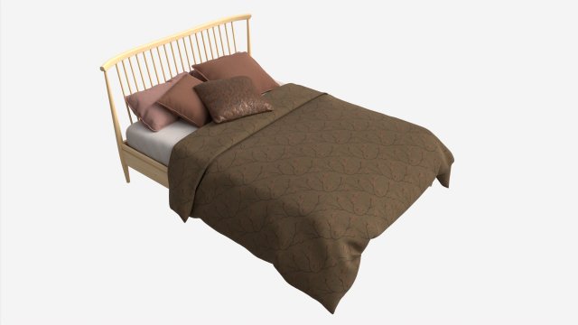 Bed Kingsize Ercol Salina 3D Model .c4d .max .obj .3ds .fbx .stl .blend 