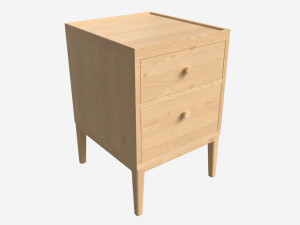 Bedside Cabinet 2-drawer Ercol Salina Modelo 3D