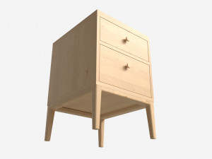 Bedside Cabinet 2-drawer Ercol Salina Modelo 3D