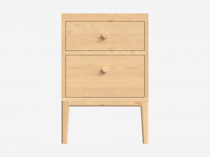 Bedside Cabinet 2-drawer Ercol Salina Modelo 3D