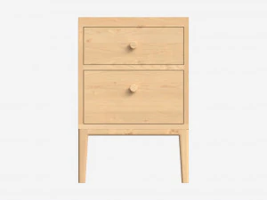 Bedside Cabinet 2-drawer Ercol Salina 3D Model