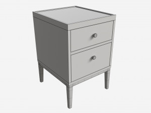Bedside Cabinet 2-drawer Ercol Salina Modelo 3D