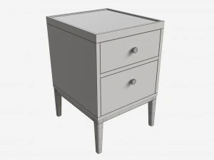 Bedside Cabinet 2-drawer Ercol Salina 3D Model