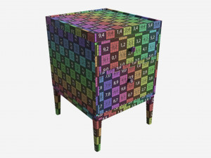 Bedside Cabinet 2-drawer Ercol Salina Modelo 3D
