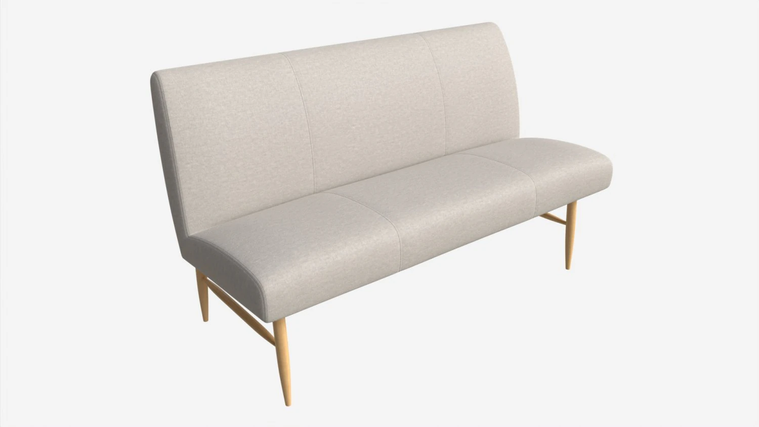 Bench Medium Ercol Elisa 3D Model .c4d .max .obj .3ds .fbx .stl .blend 